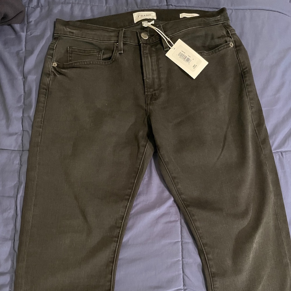 Frame L'homme Slim Jeans in Fade to Grey